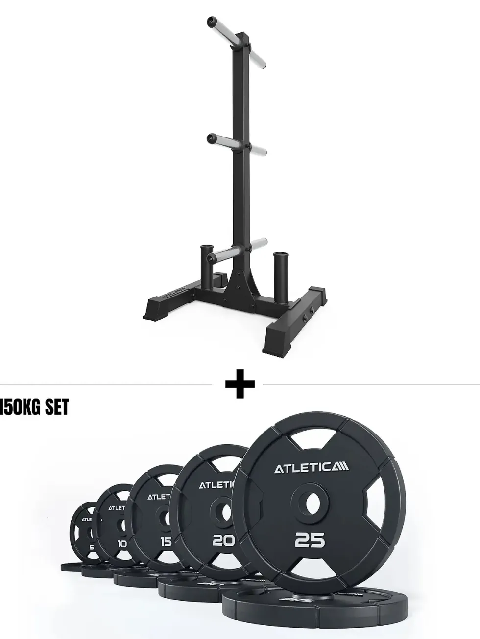 Armored Rhino Set 4H I Rhino Hantelscheibenablage & 157.5kg 4H Iron Plates