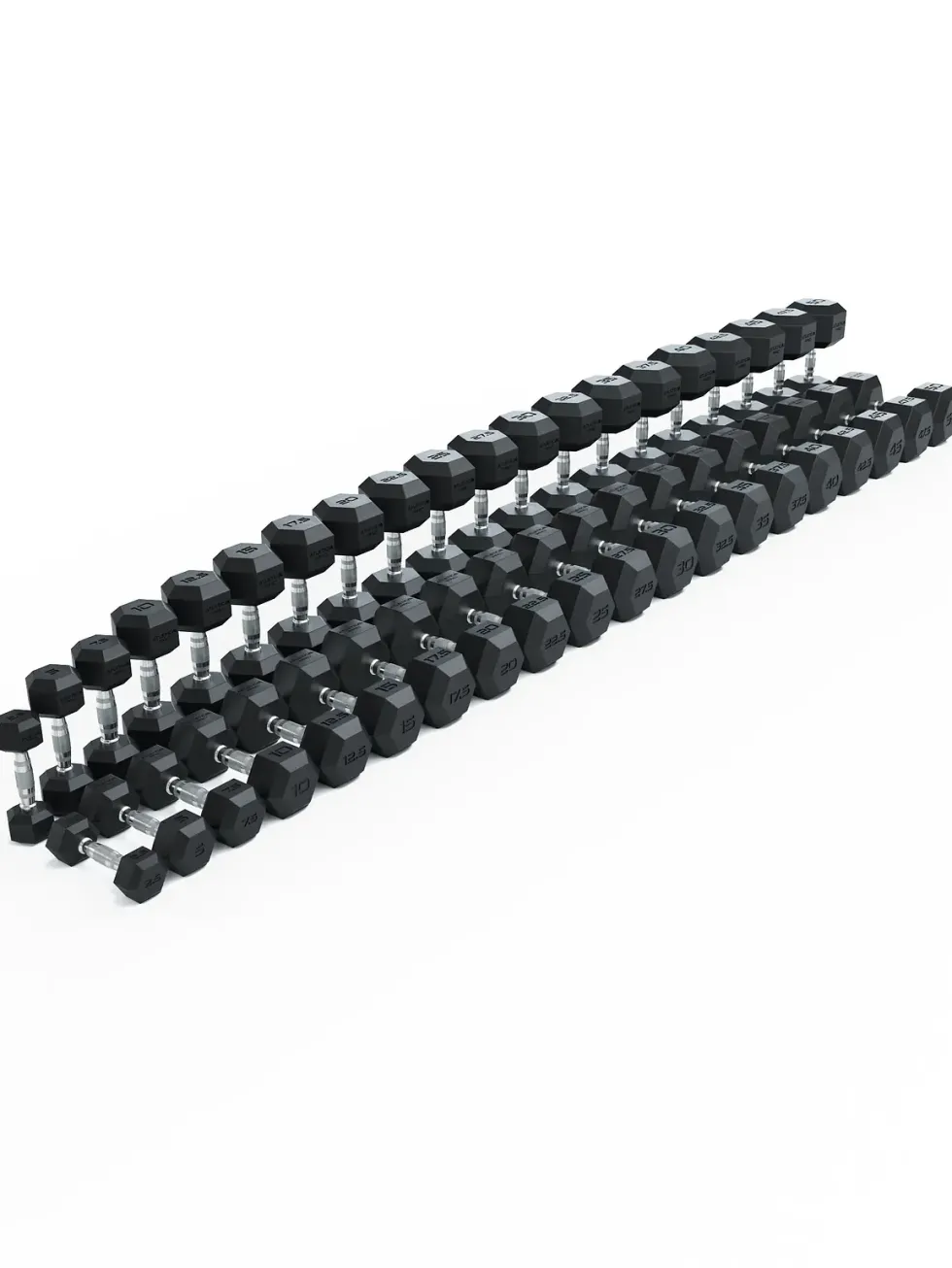 B15 Starter Set | Gamma Chrome | 220kg Plates | Hexagon 2.5-25kg