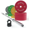 Langhantel Set | Beta Powerlifting | 190kg Color Bumper | Chrome
