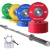 Langhantel Set Beta Chrome I Competition Plates 190kg I Aluminiumverschlüsse weiß