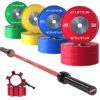Langhantel Set Gamma Red I Competition Bumper Plate Set 300kg I Aluminiumverschlüsse