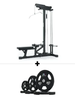 Latzug mit Ruderstation | Plate-Loaded | 3H Gripper Plates 90kg SET