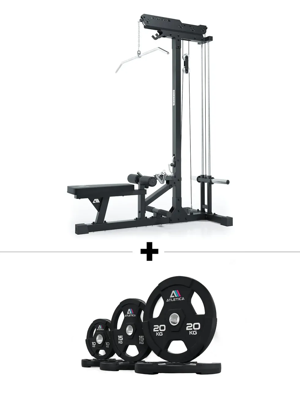 Latzug mit Ruderstation | Plate-Loaded | 3H Gripper Plates 90kg SET