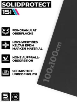 1m² SolidProtect 15mm Bodenschutzmatte