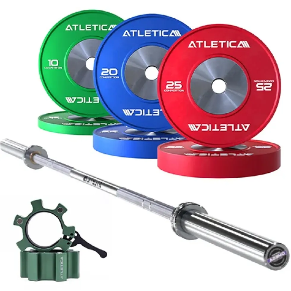 Omega Langhantel | Competition Plates 110kg | Aluminium Verschlüsse