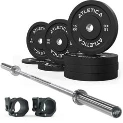 Set Inox + Bumper Plates 90kg